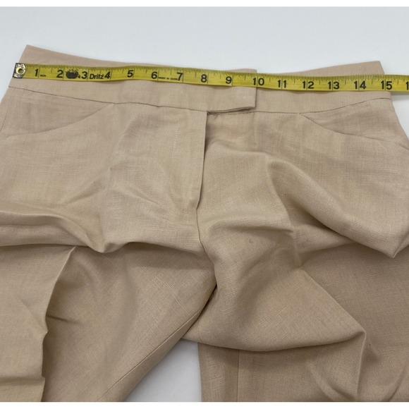 ANNE KLEIN Womens Beige Linen Blend Straight Leg Dress Pants Size 6P - Picture 9 of 11